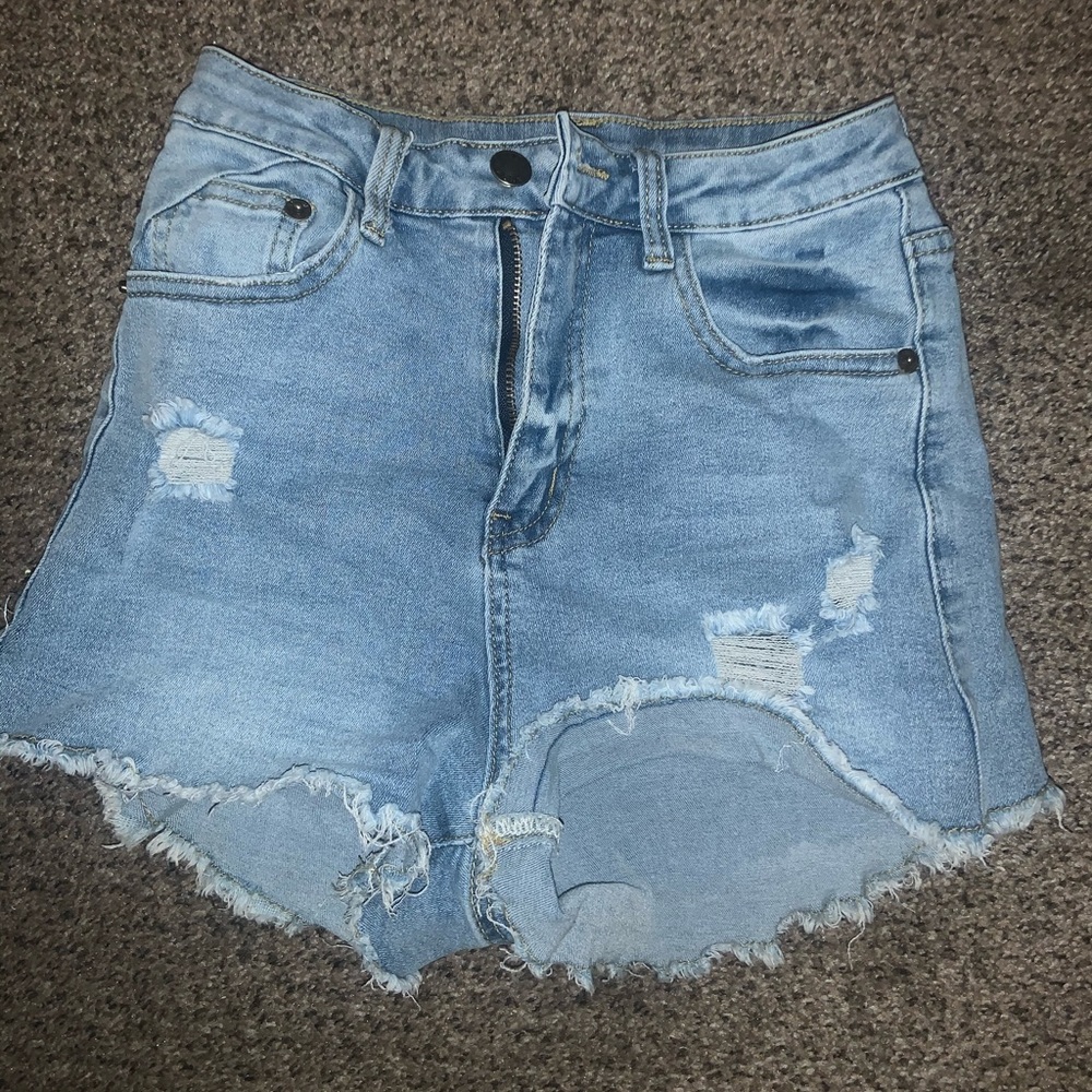 High rise curvy short shorts